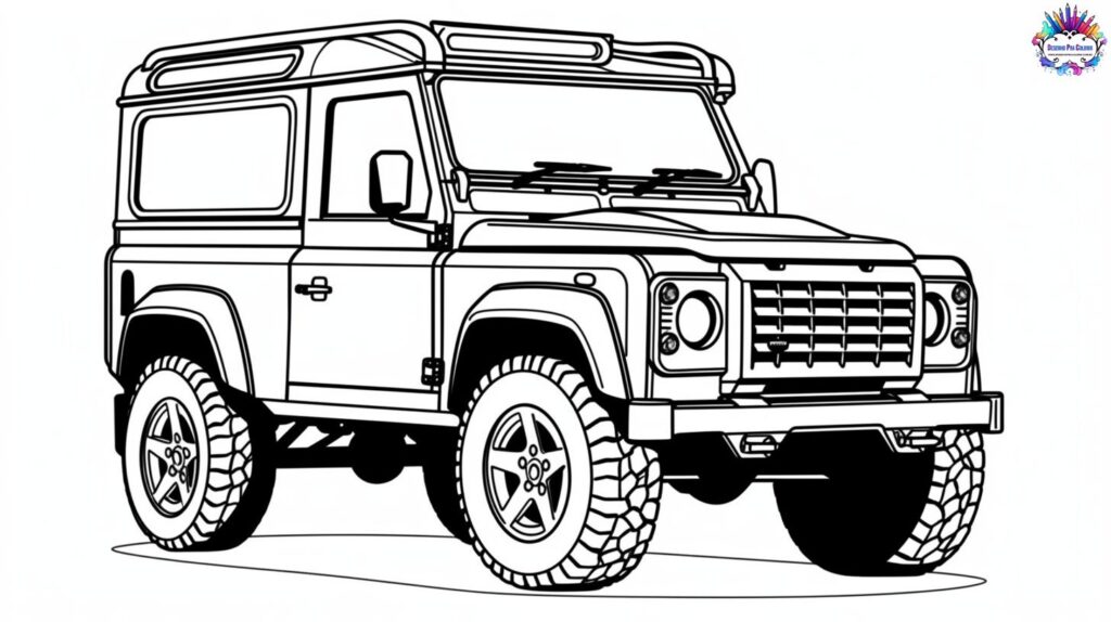 desenho de carros para colorir land rover defender 90