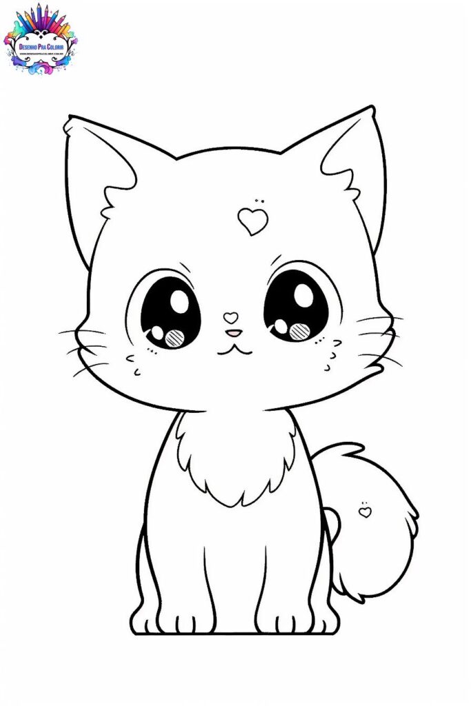 Desenho de gato legal para colorir