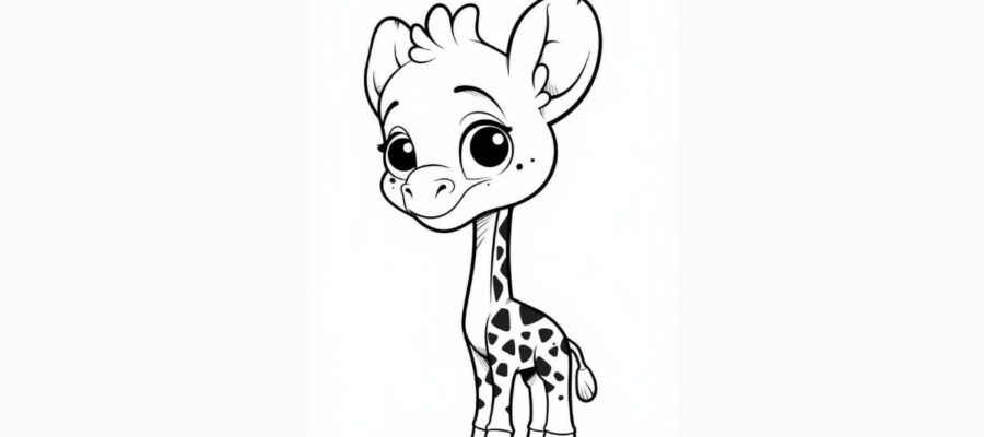 Desenho de Girafa Para Colorir