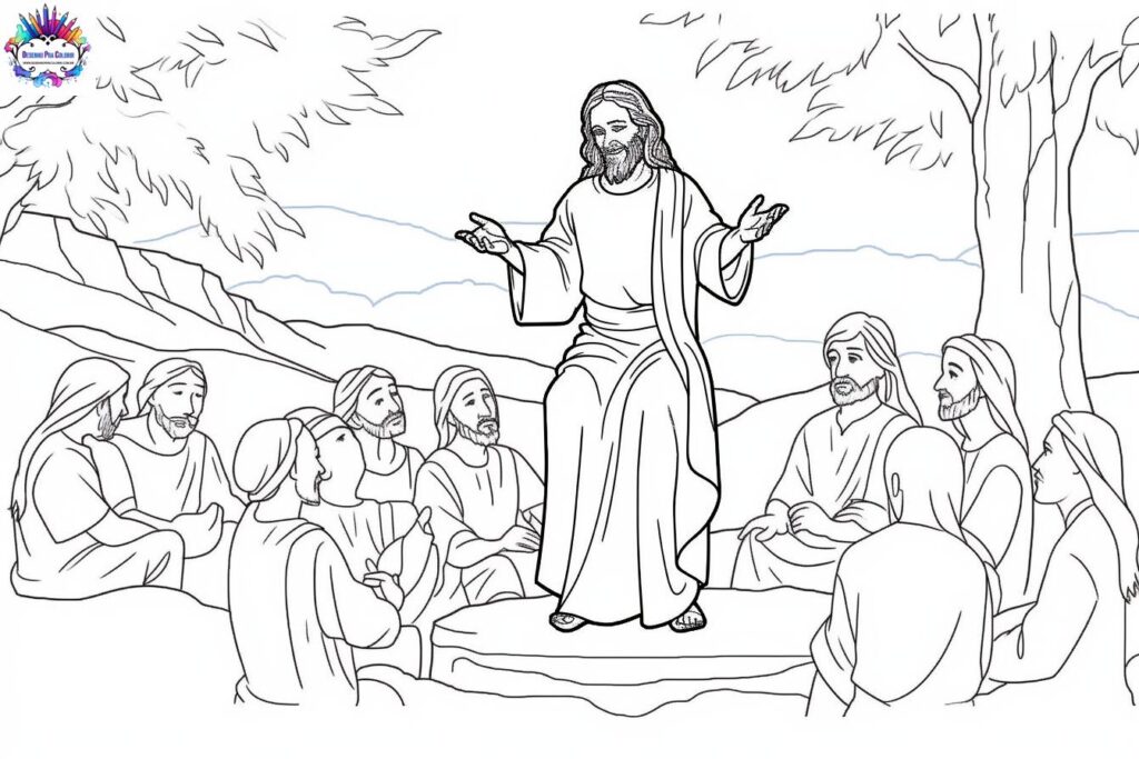 desenho de jesus para colorir