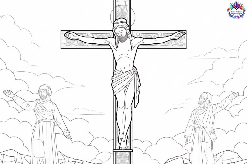 desenho de jesus na cruz