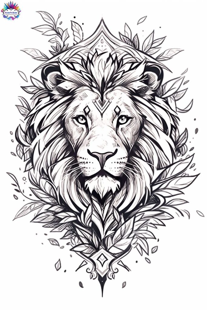 desenho de leão