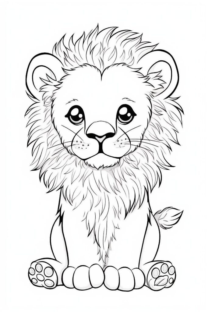 desenho de leão fácil