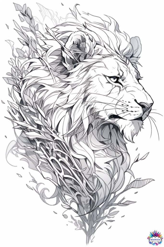 desenho de leão