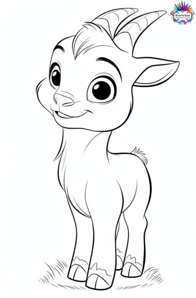 Desenho de Animais Para Colorir de Cabra