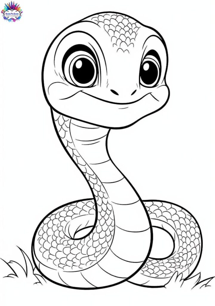 Desenho de Animais Para Colorir de Cobra