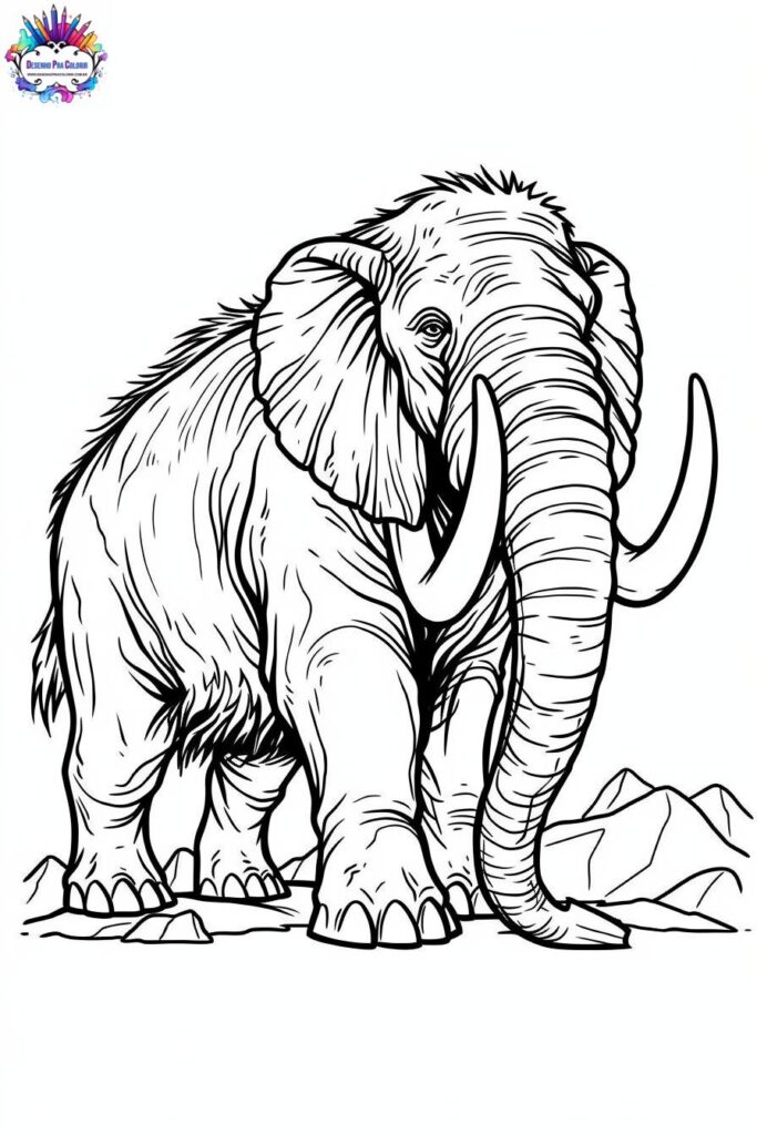 desenho para colorir da Era do Gelo mamute