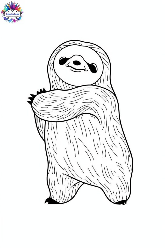 desenho para colorir da Era do Gelo bicho-preguiça-gigante