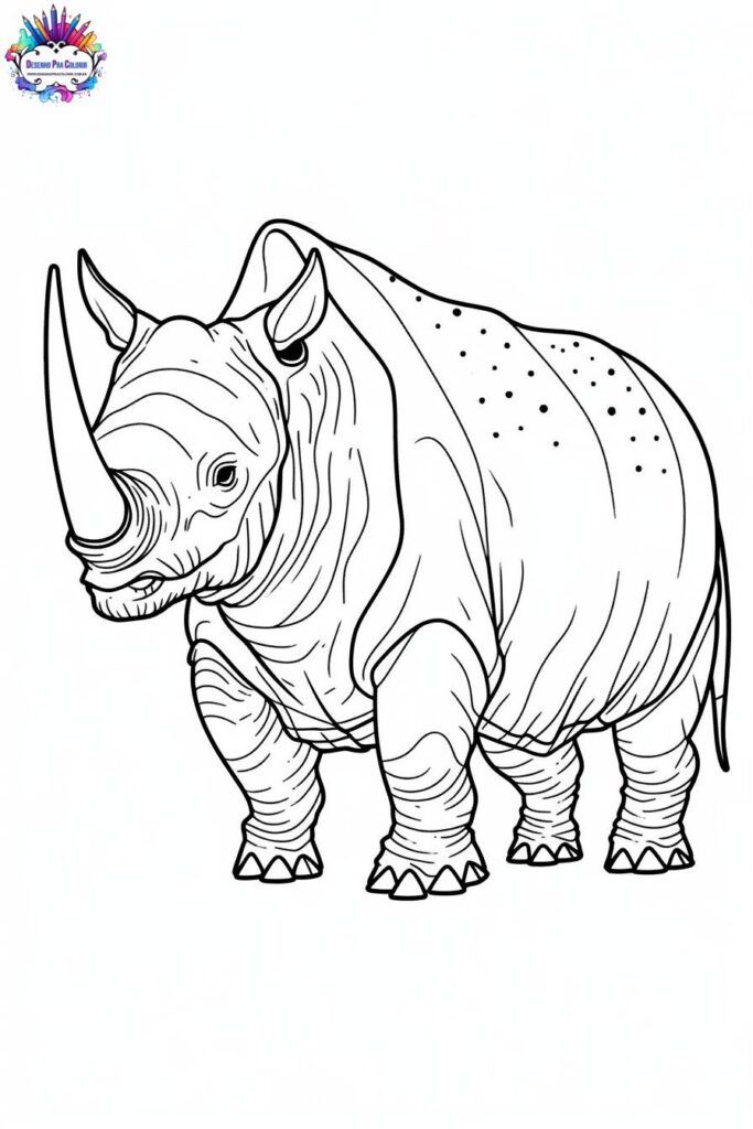 desenho para colorir da Era do Gelo Rinoceronte-lanudo