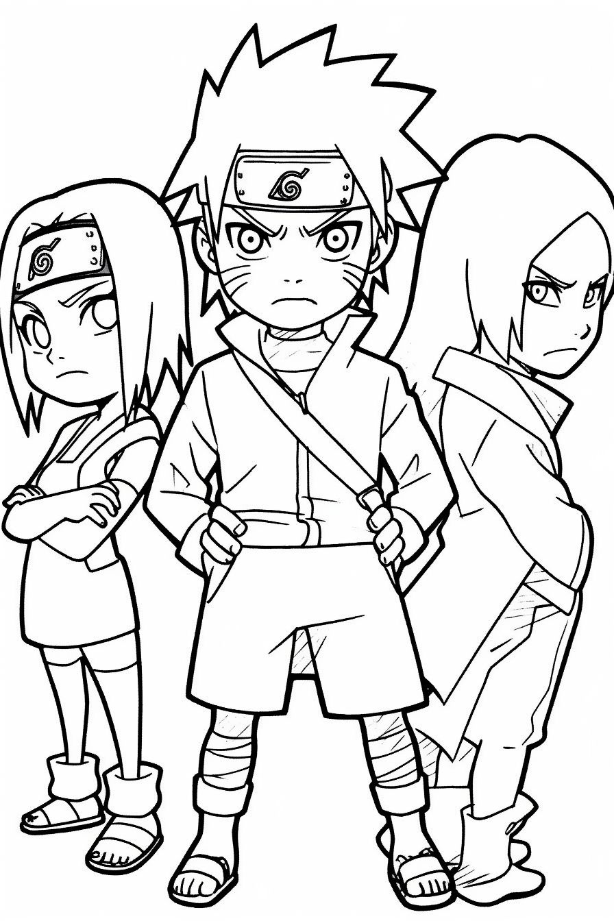 Desenho de Kakashi Hatake de Naruto para colorir