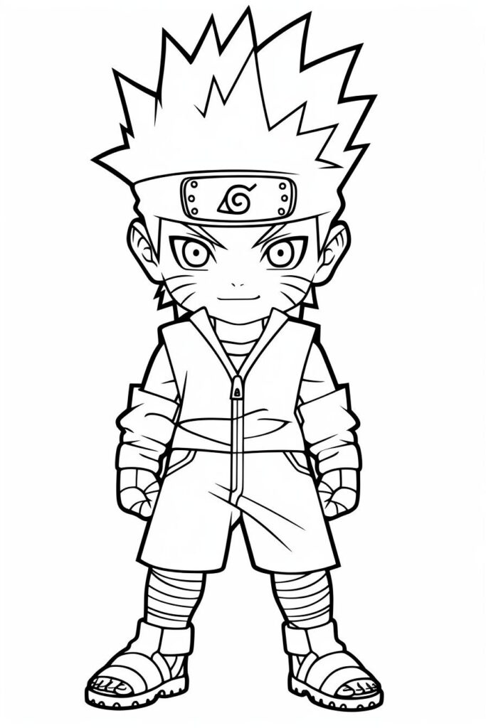 Como desenhar o Naruto! (estilo chibi) –  – Desenhos para  Colorir