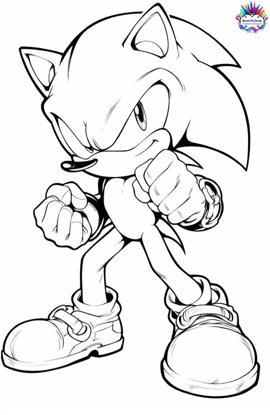 Desenhos do Sonic para imprimir colorir e pintar - Desenhos para Pintar e  Colorir