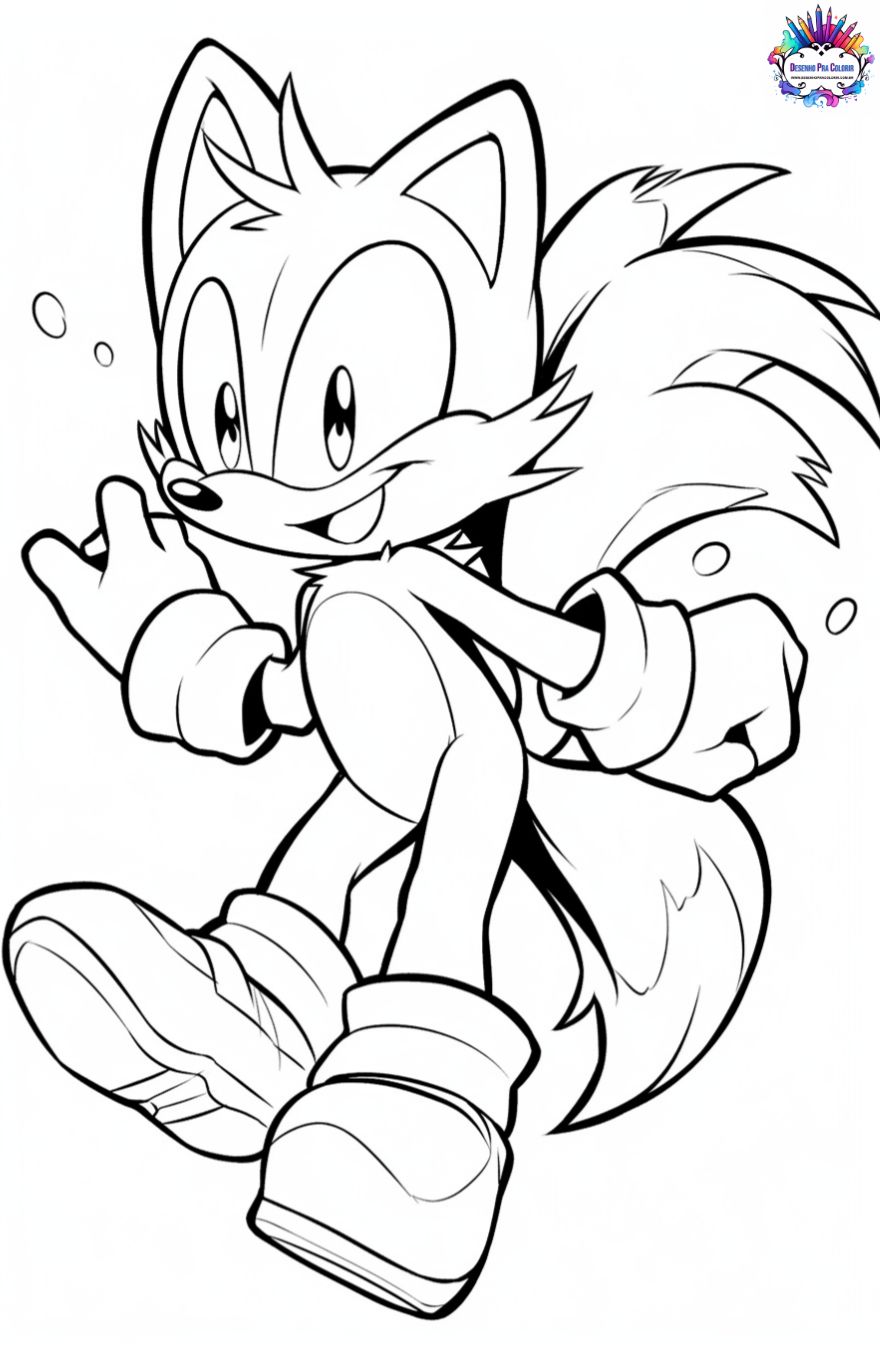 Sonic Tails para colorir - Imprimir Desenhos