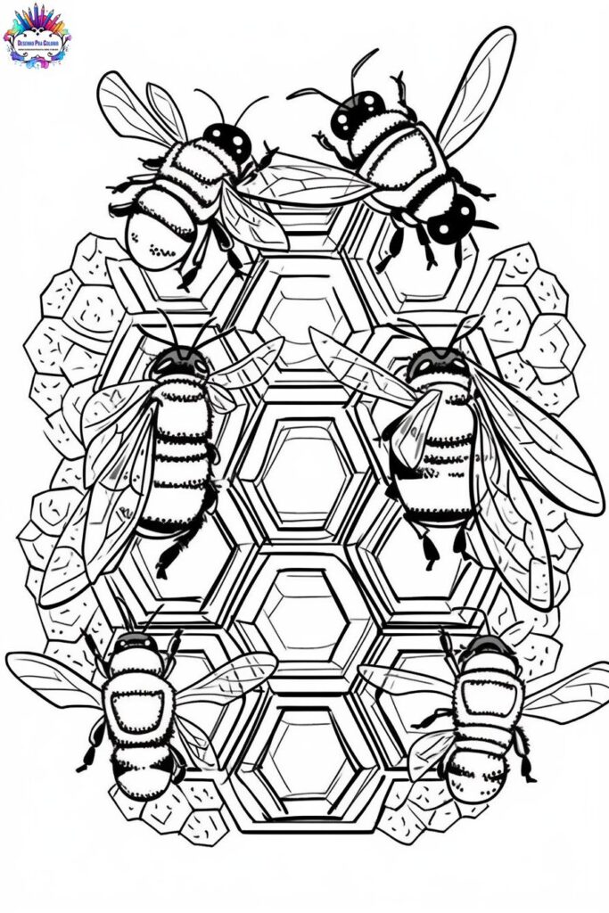 abelha para colorir