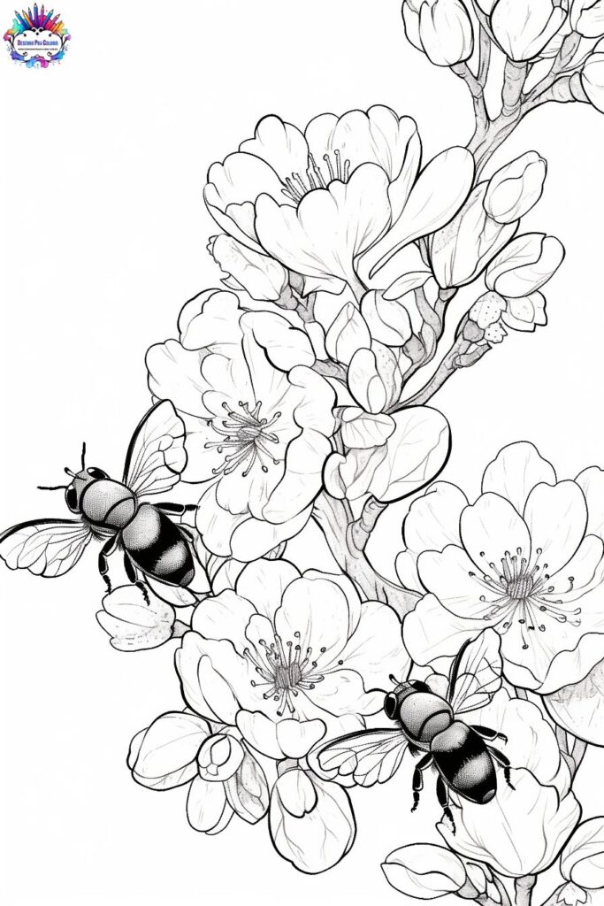 abelha para colorir