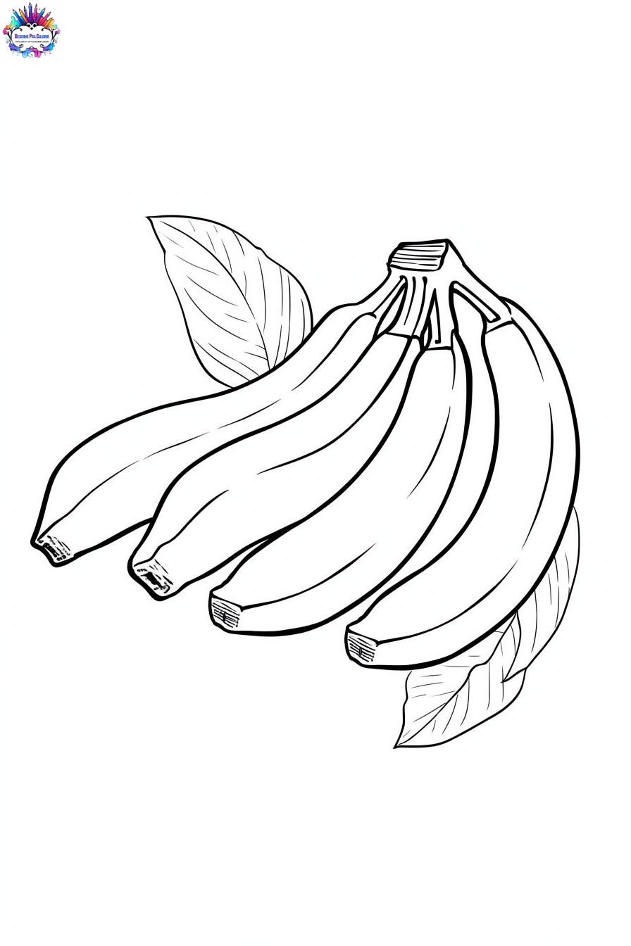 Banana para pintar - Imprimir Desenhos