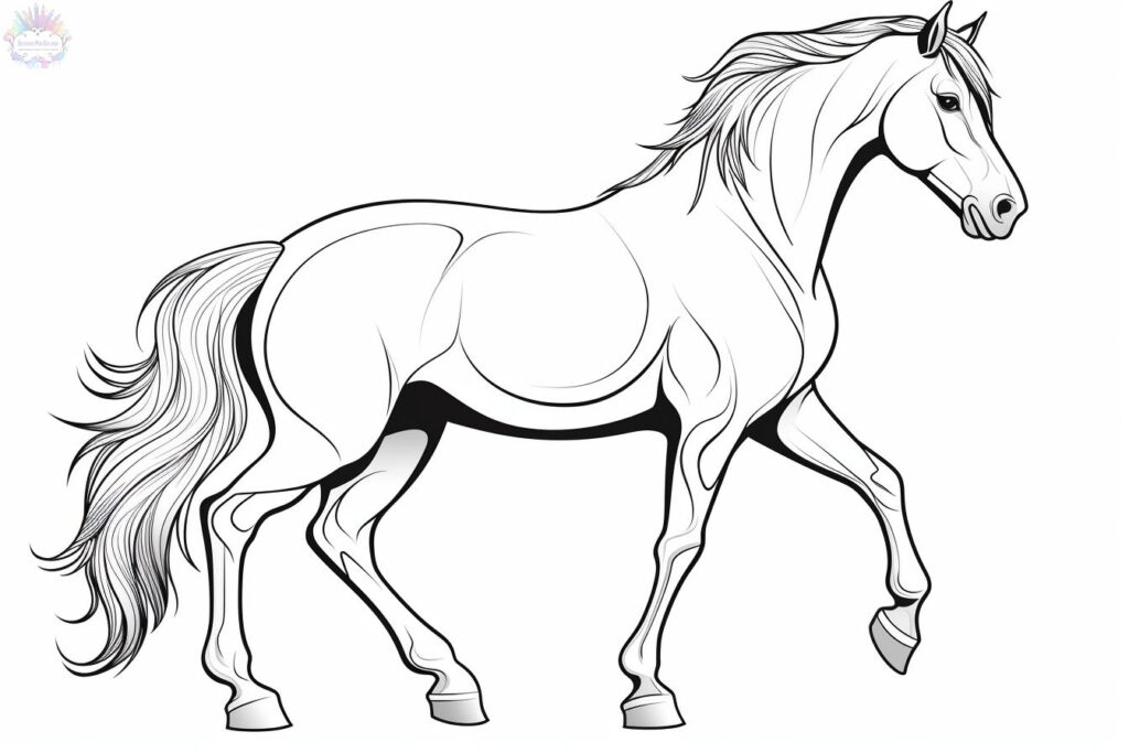Cavalos para colorir - Desenhos Imprimir