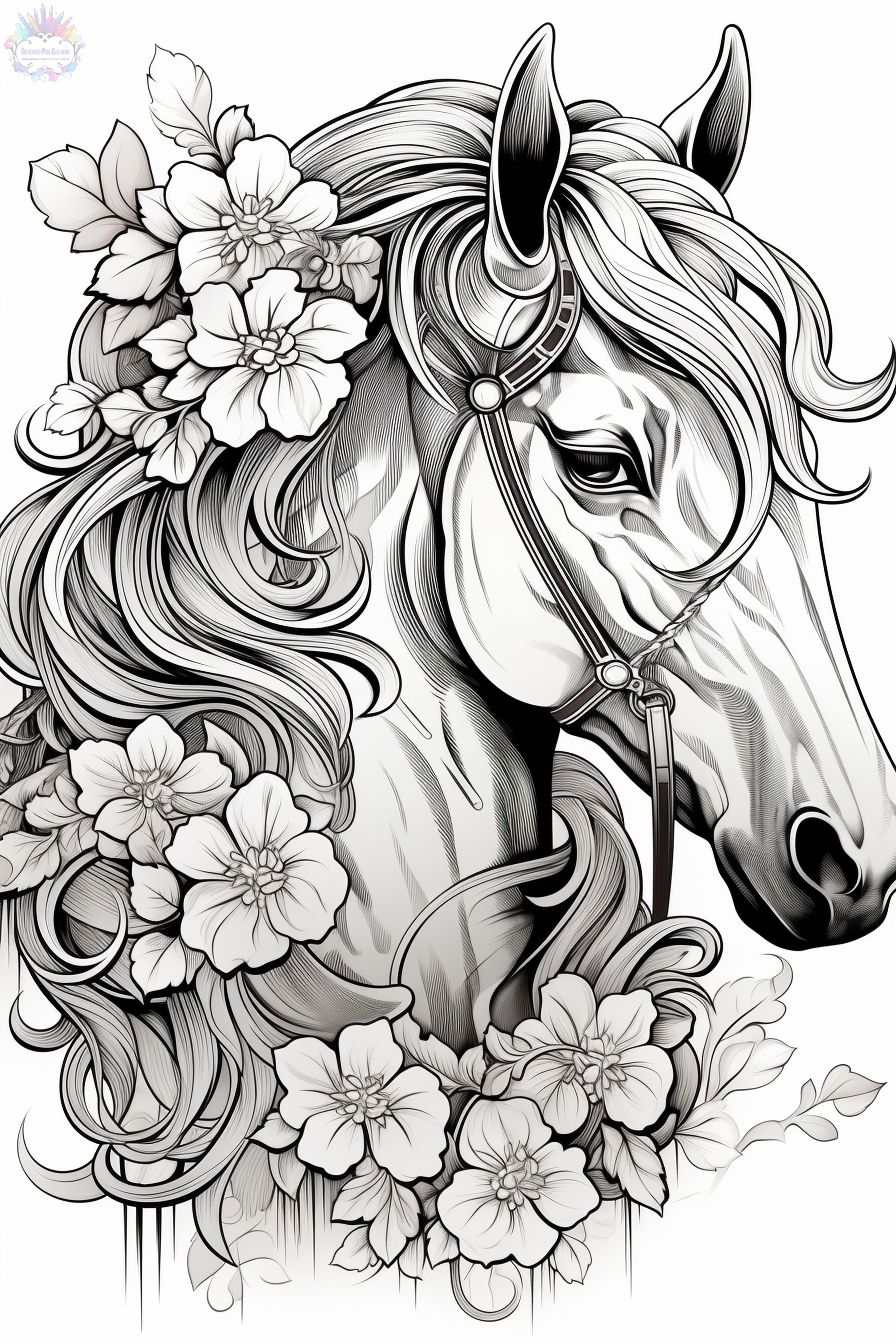Imprimir cavalo para colorir Colorir e Pintar!