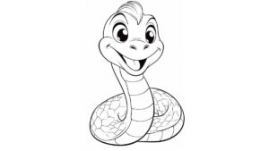 desenho de animais para colorir de cobra