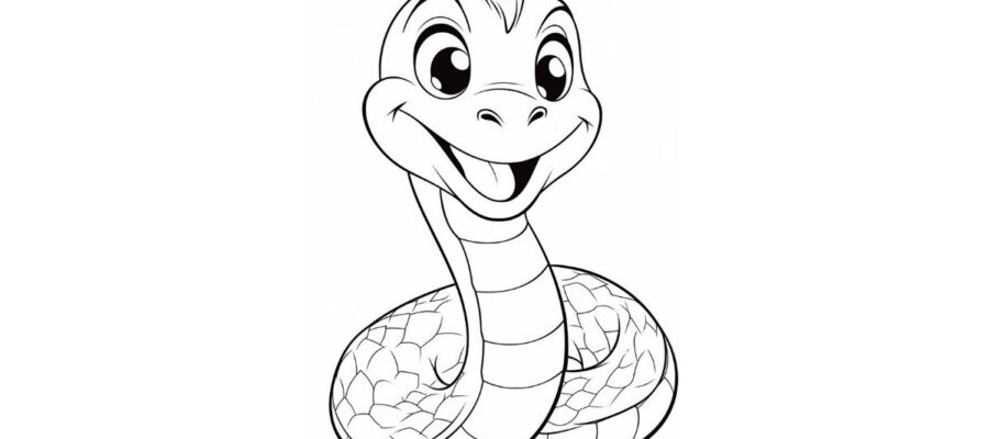 desenho de animais para colorir de cobra