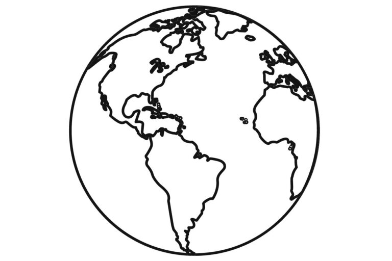 Planeta Terra Para Colorir - Desenhos Para Imprimir e Pintar