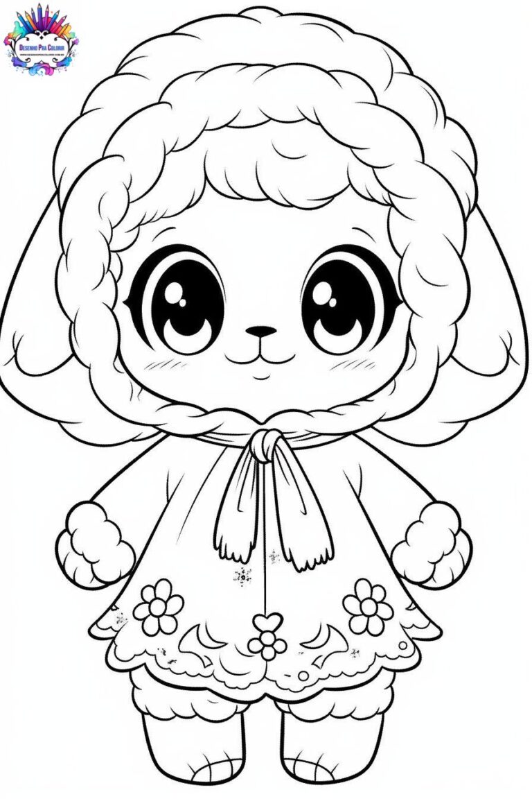 Desenhos de Boneca Para Colorir + De 40 Lindas e Com Vestidos