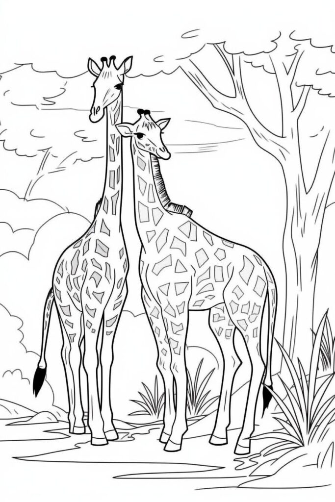 Desenho de Girafa Para Colorir