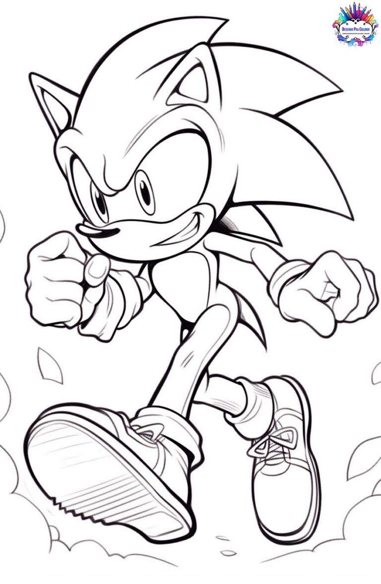 Desenho do Sonic Para Colorir - O Porco Espinho e Seus Amigos
