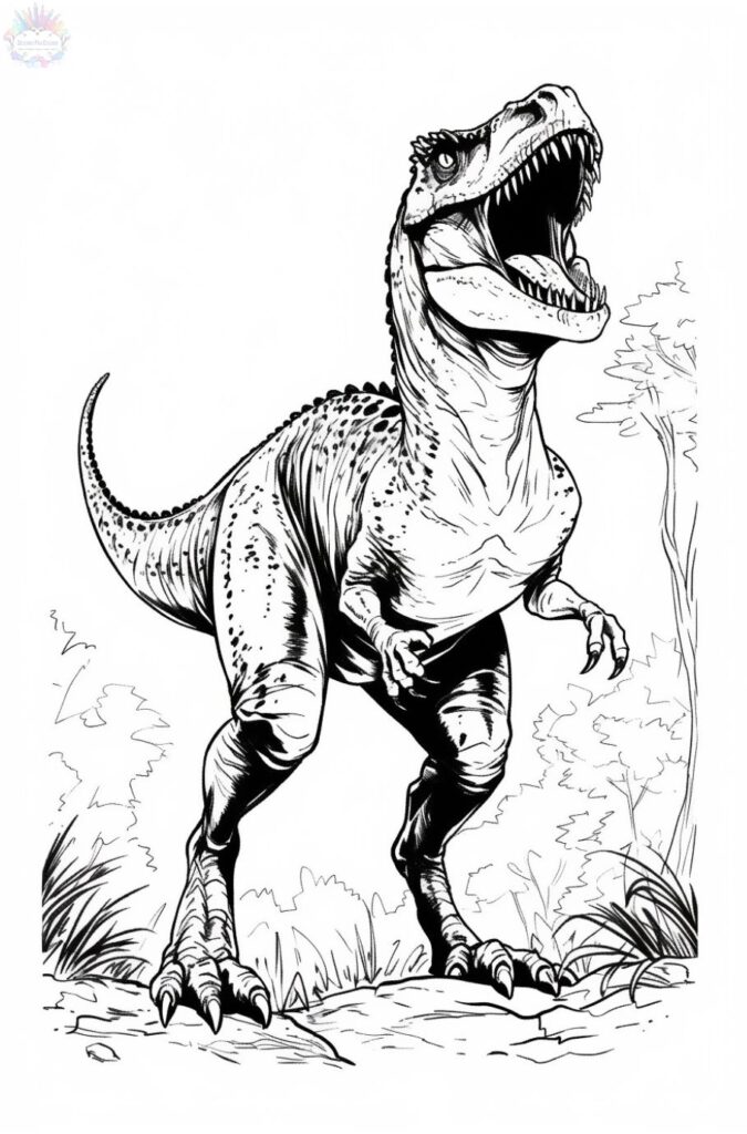 Dinossauro Para Colorir T rex