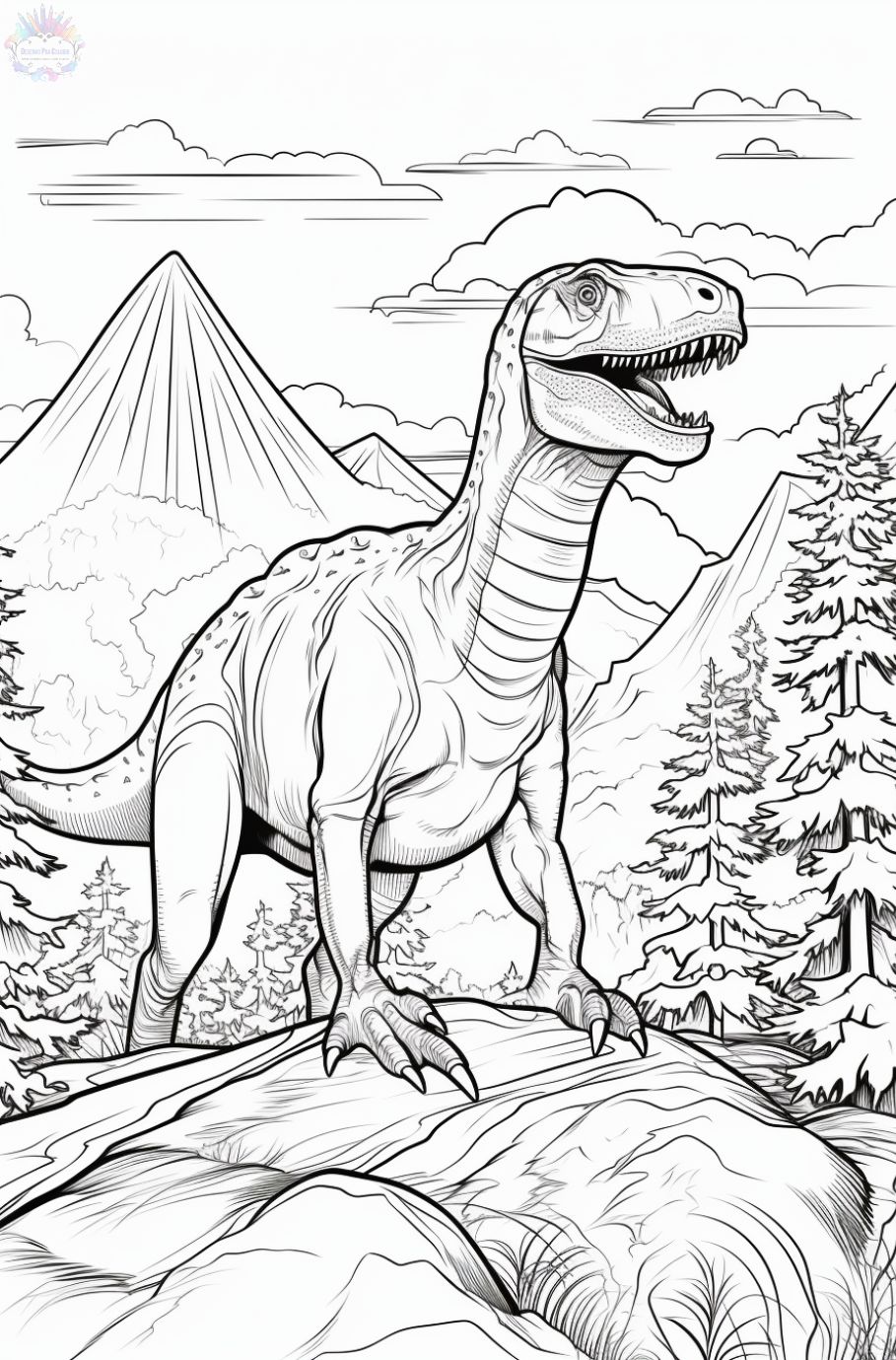 Dinossauro – Colorindo dinossauros - Cartoons for Kids – Aprenda a pintar Tiranossauro  Rex - T Rex 
