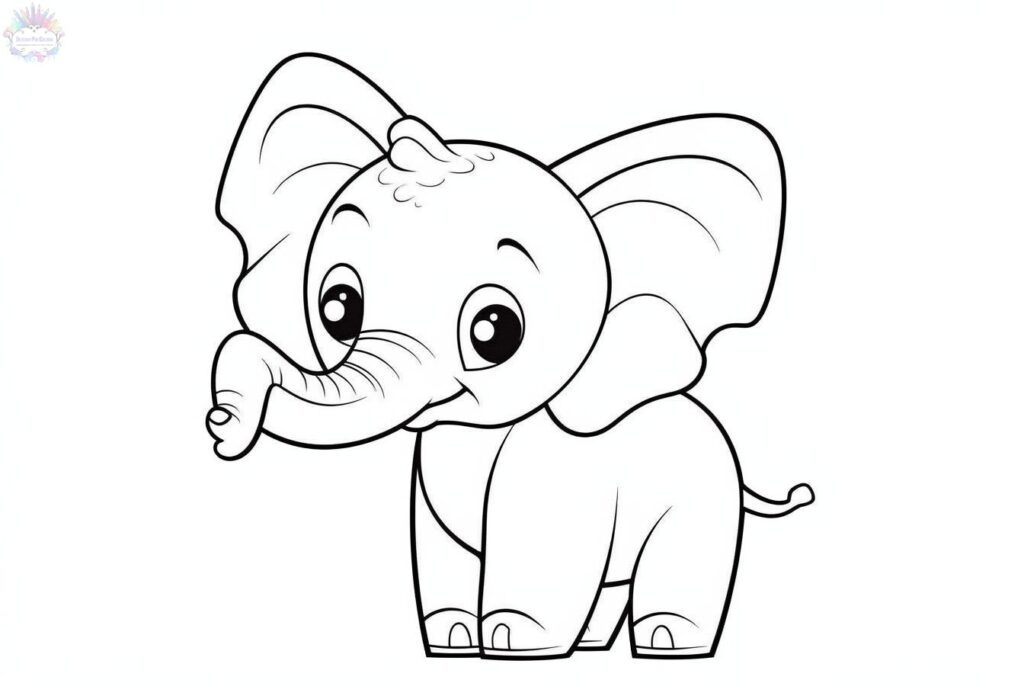 desenho de Elefante Para Colorir