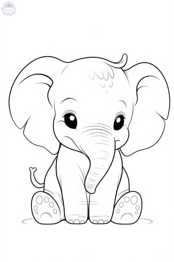 desenho de Elefante Para Colorir