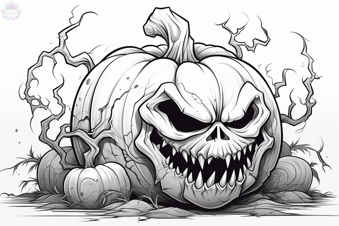 Desenhos para colorir de desenho de um monstro do halloween para colorir  