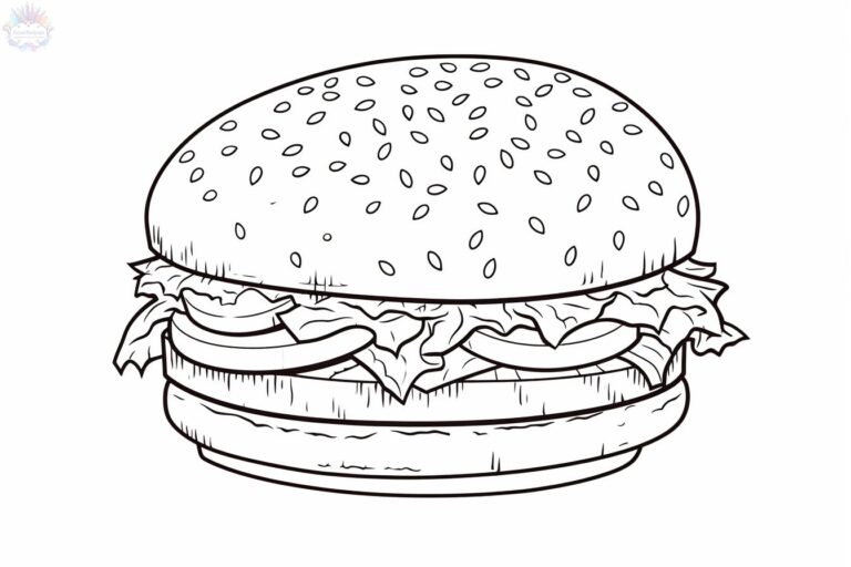 Hambúrguer Para Colorir + De 20 Desenhos Para Imprimir e Pintar