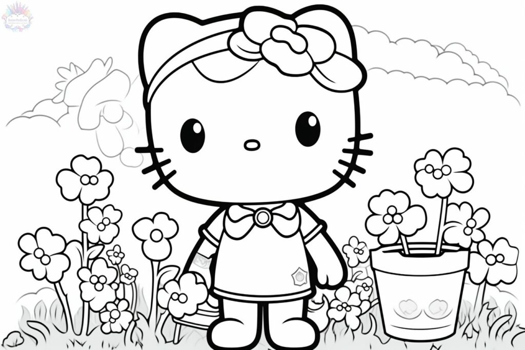 Hello Kitty Para Colorir - Dezenas de Desenhos Grátis Para Pintar