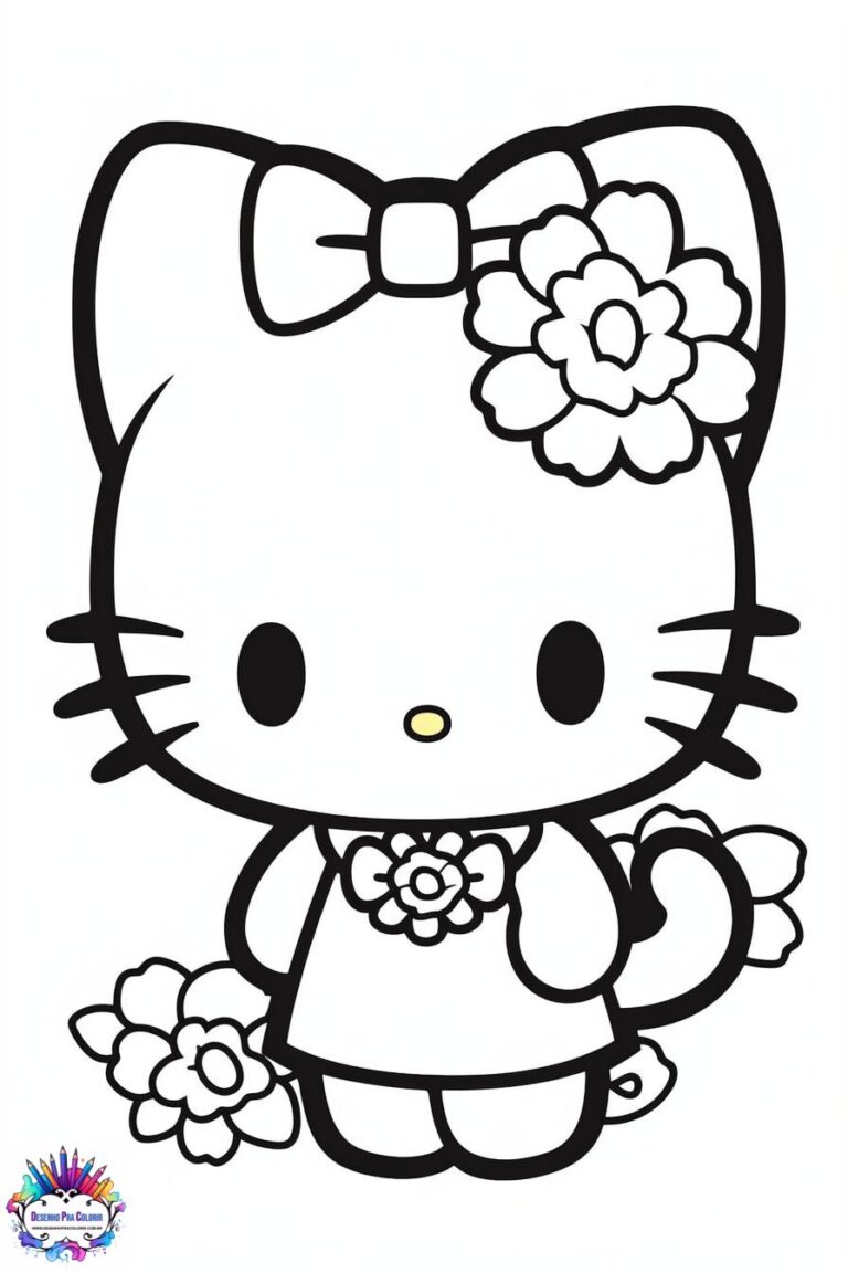Hello Kitty Para Colorir + de 80 de Desenhos Para Imprimir e Pintar