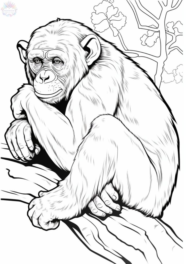 Desenho de Macaco Para Colorir
