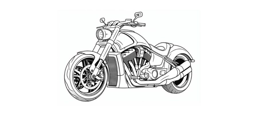 Desenhos de motos para colorir (vários modelos)