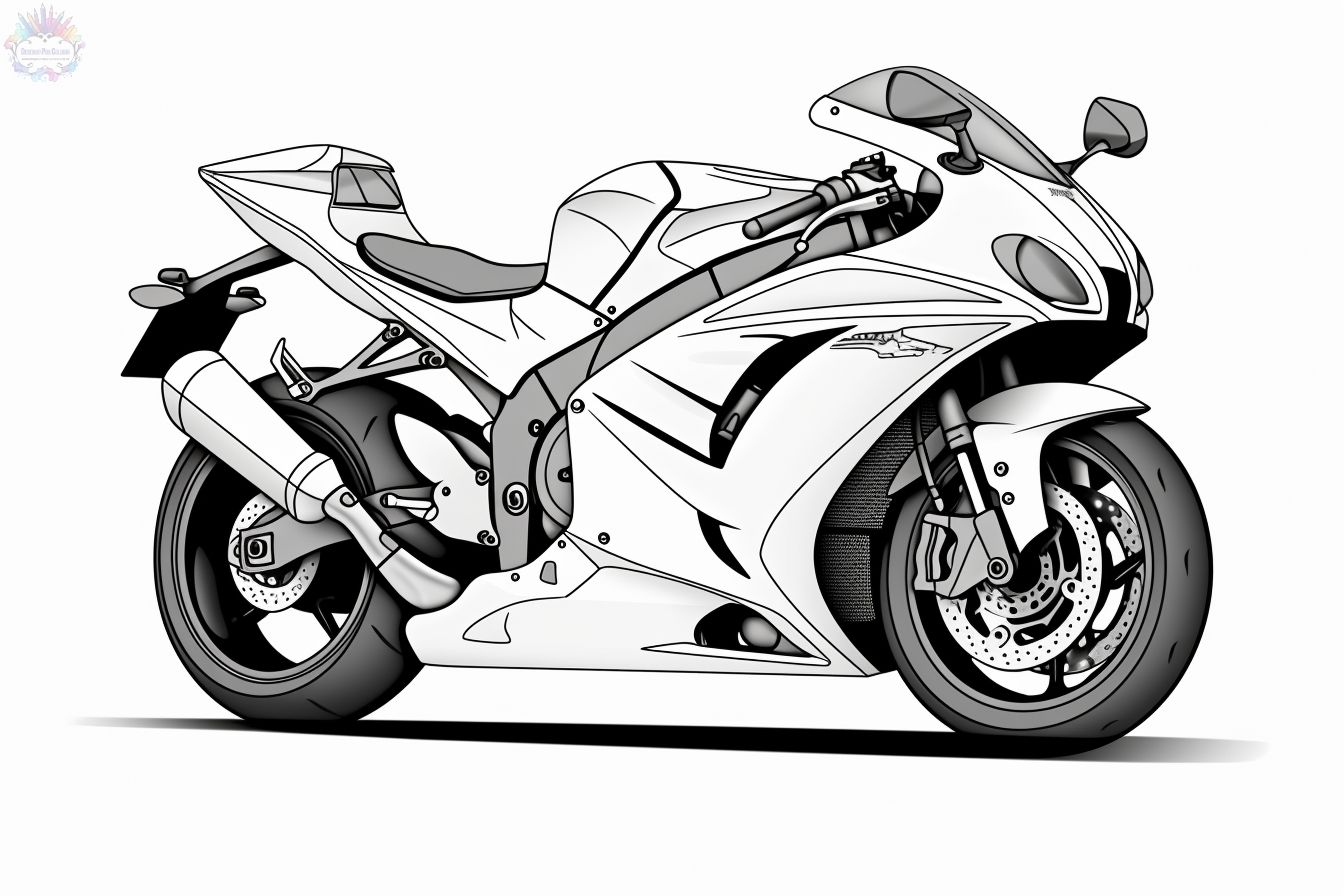 Desenhos para colorir, desenhar e pintar : Desenhos de motos para pintar e  colorir