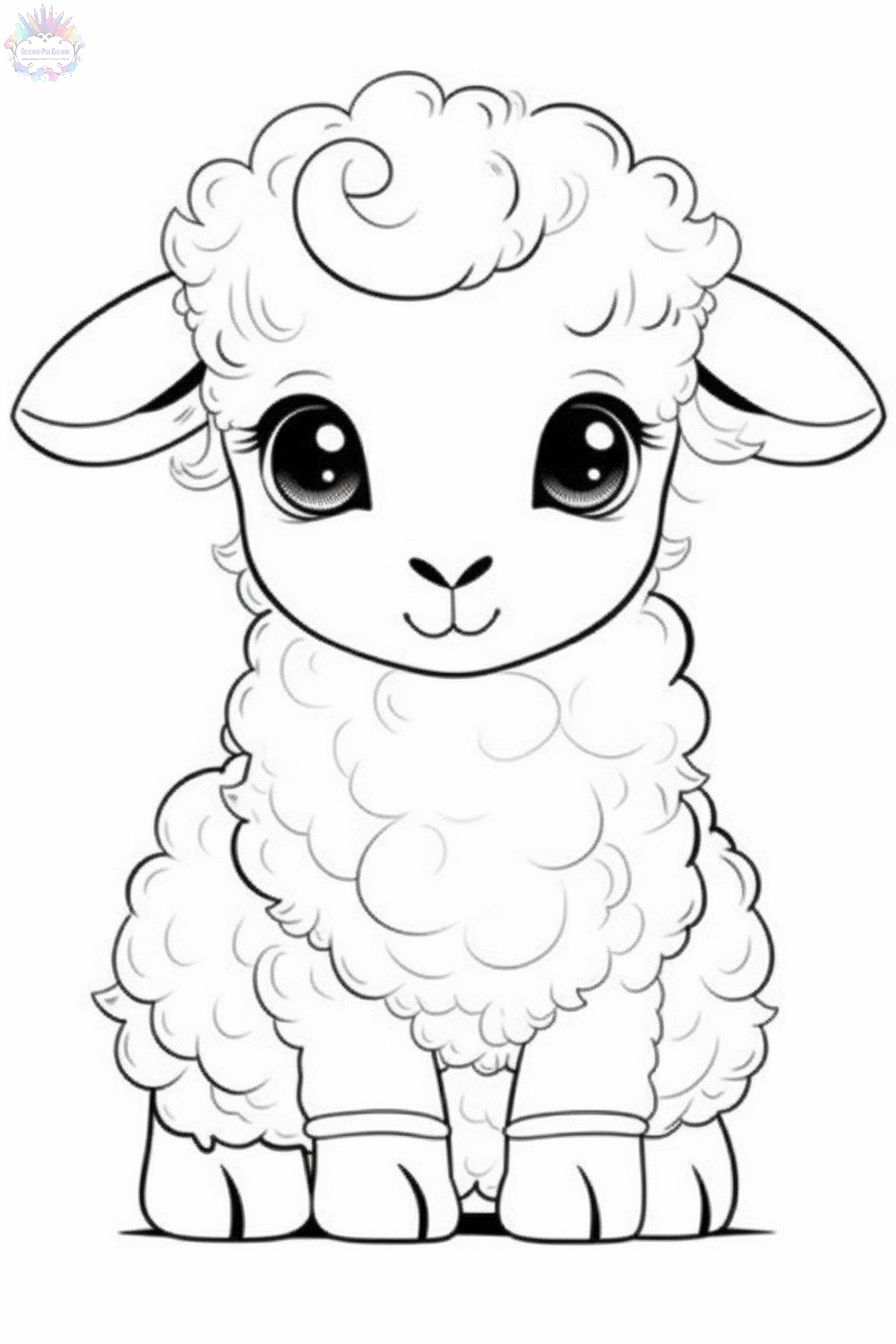 Desenho de Animais Para Colorir de Ovelha