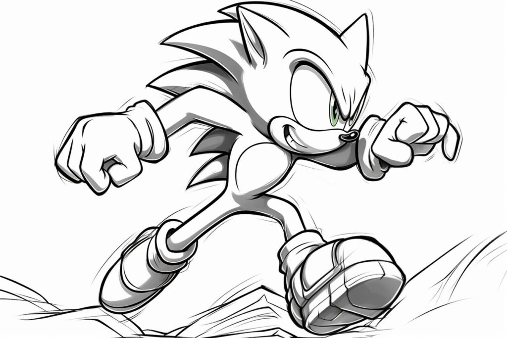 Desenho Para Colorir Sonic