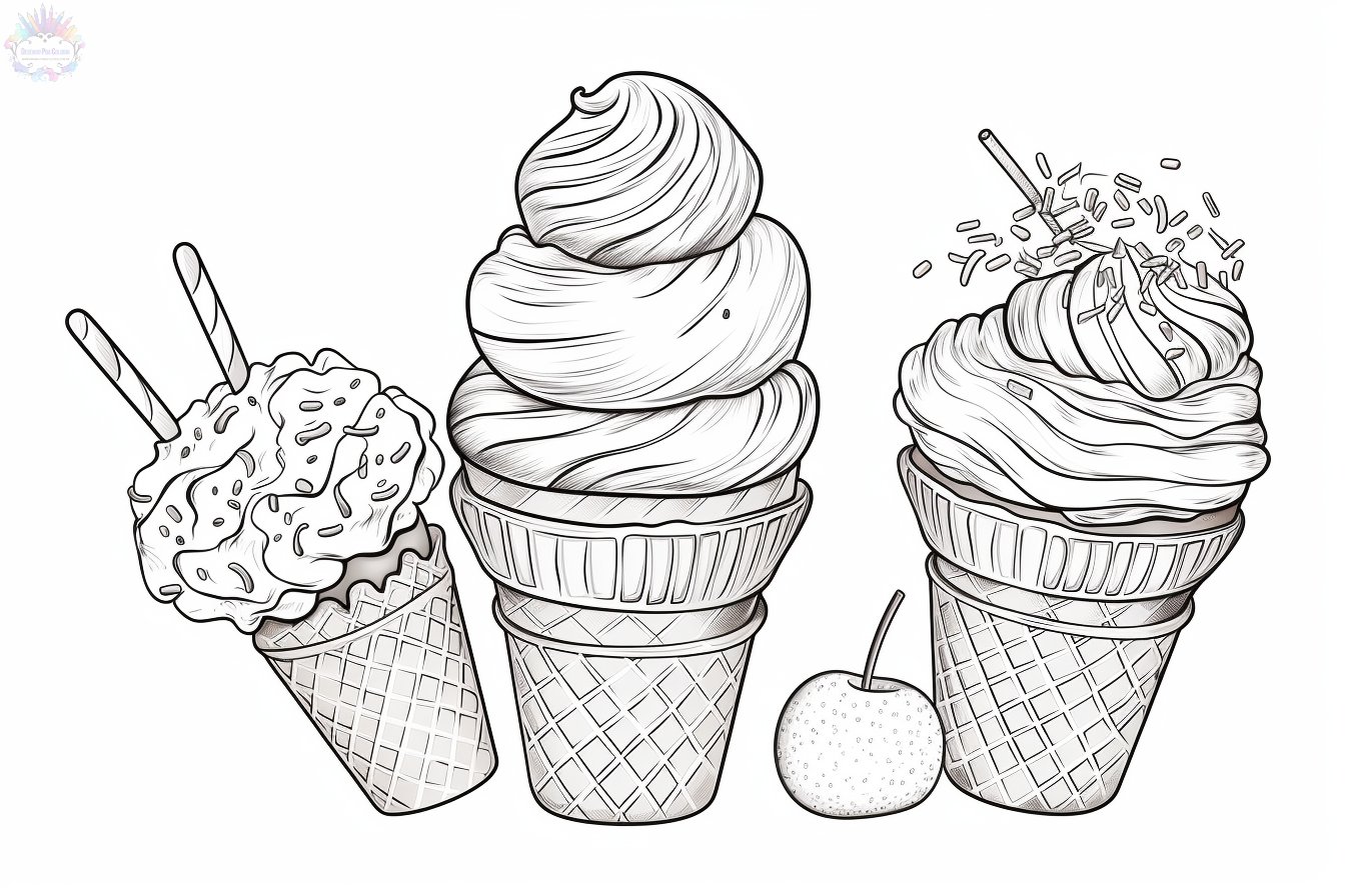 Desenho de Doce sorvete para colorir