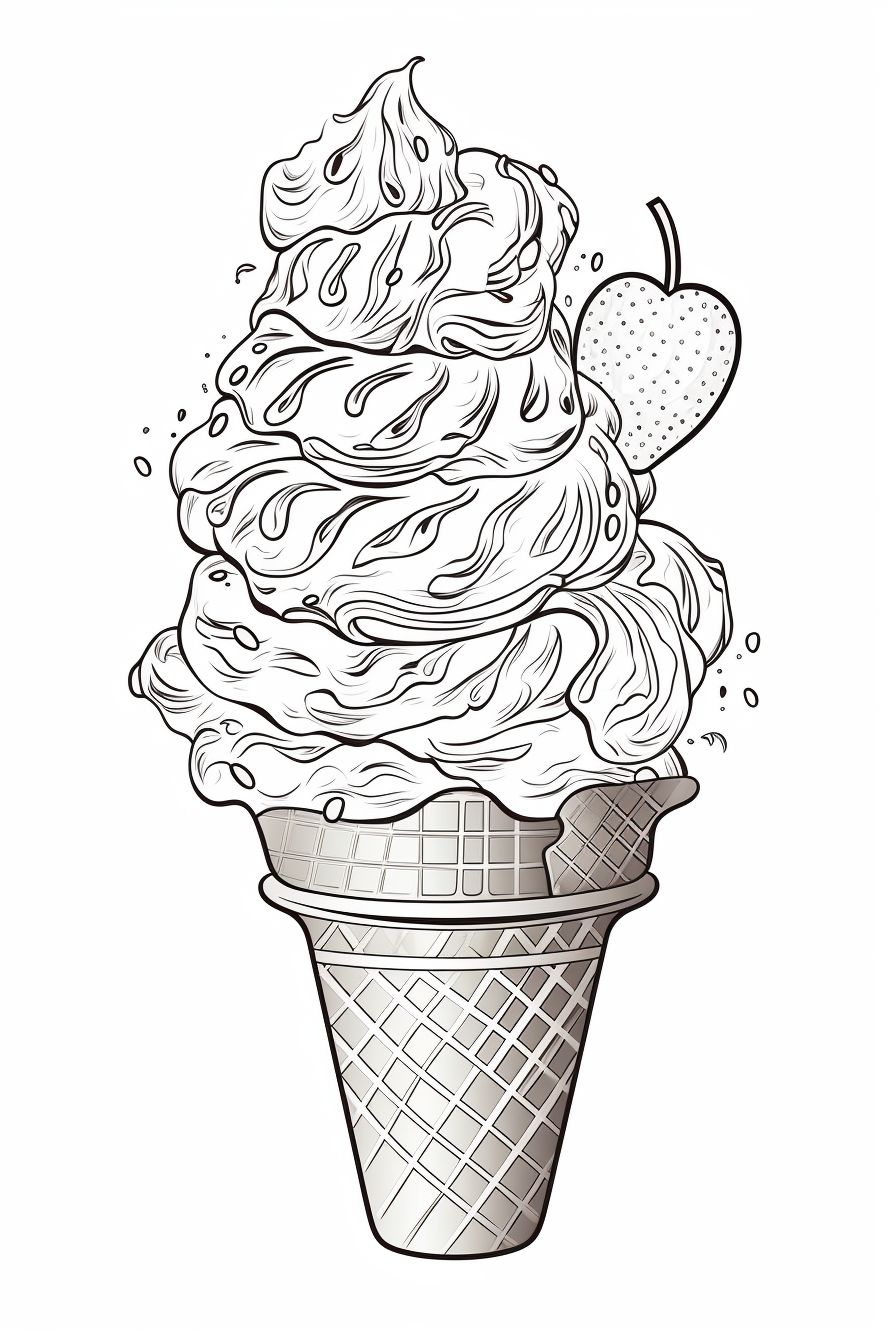 Desenho de Doce sorvete para colorir