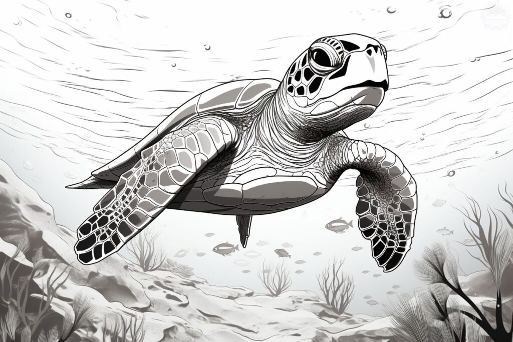 desenho de tartaruga para colorir