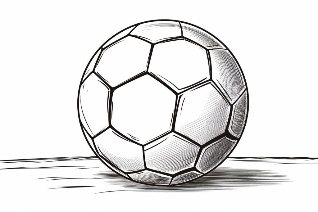 bola de futebol para colorir