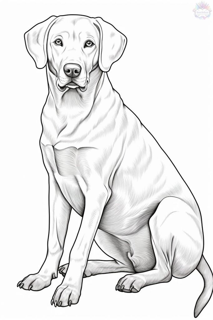 Cachorro Labrador Para Colorir