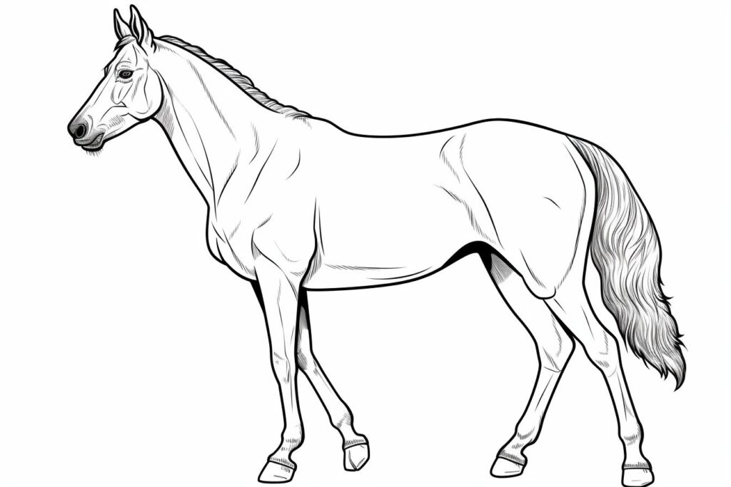 Desenho de Cavalo-marinho realista para colorir