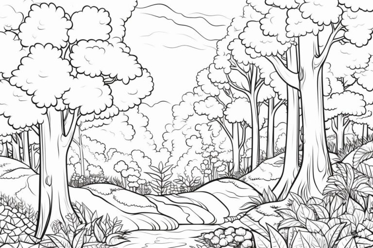 Floresta Para Colorir + De 30 Desenhos Para Imprimir e Pintar