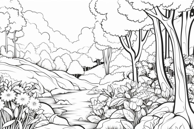 Floresta Para Colorir + De 30 Desenhos Para Imprimir e Pintar