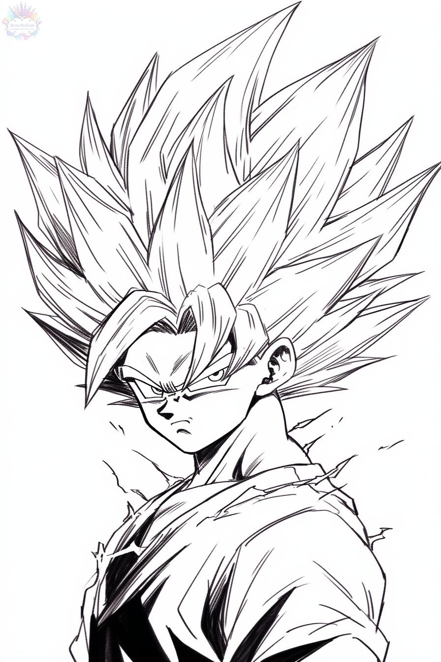 Goku para colorir in 2023  Dragon ball super artwork, Dragon ball